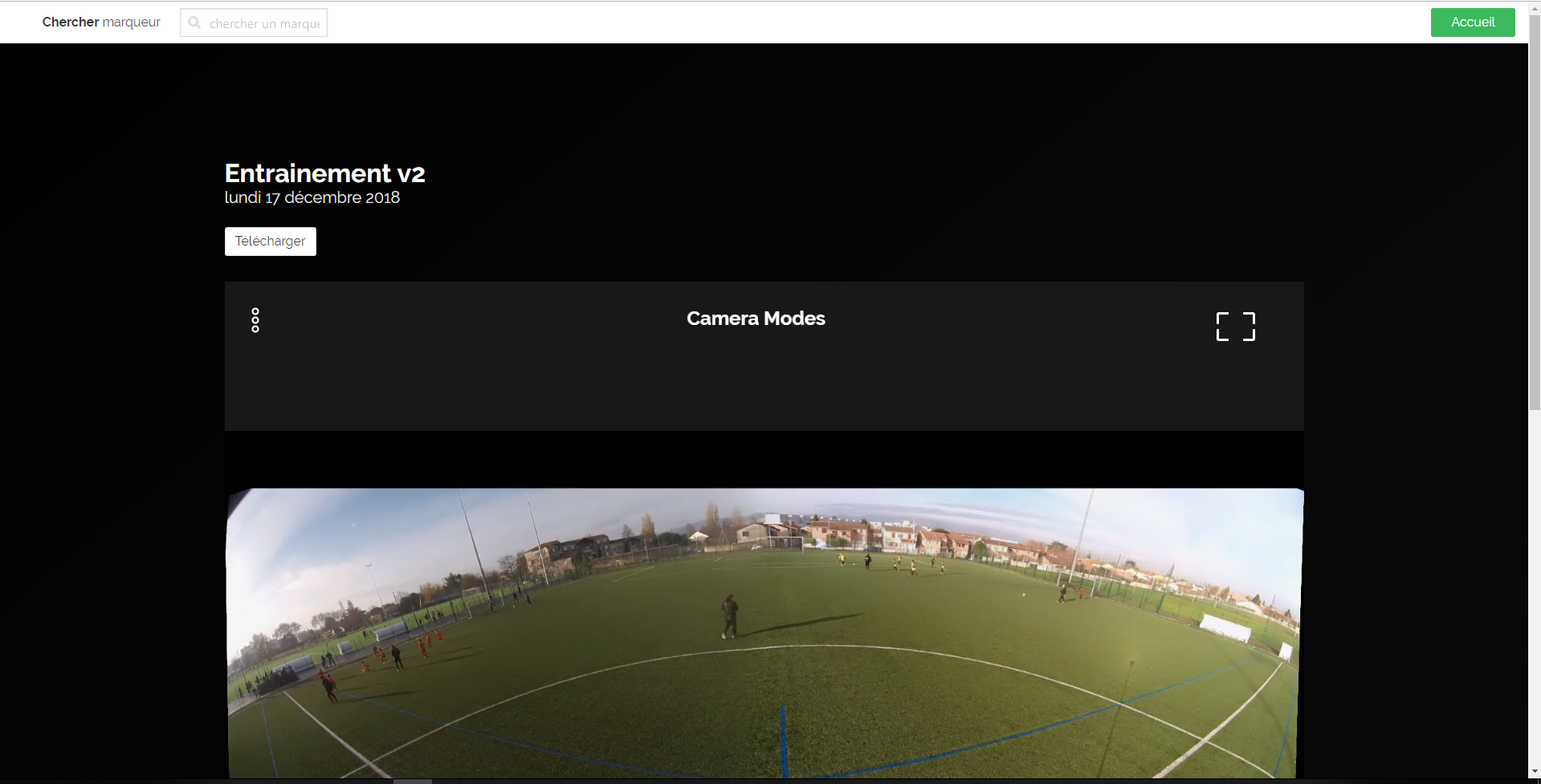 Caméra filmer match football analyse